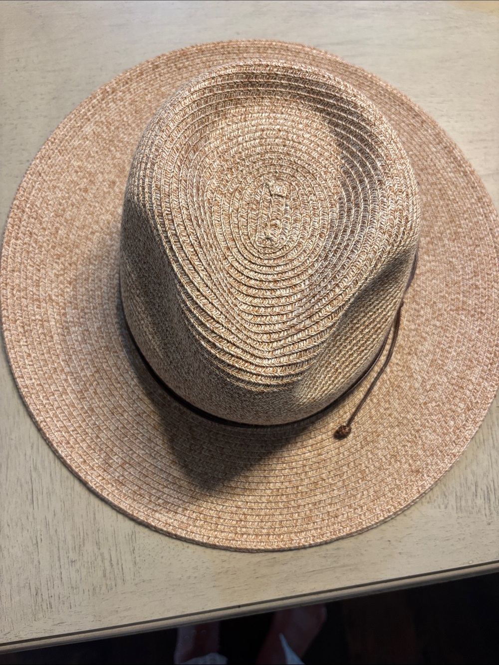 Women’s Wide Brim Straw Sun Hat in Natural Tan